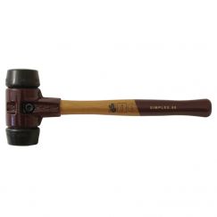 Maillet à frappe amortie Simplex, Ø 60 mm Tête: caoutchouc=noir, caoutchouc=noir