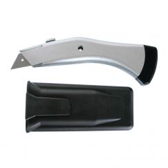 Couteau, alliage de zinc, avec lame trapézoidale carquois en plastic