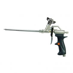 Pistolet pour mousse de montage (lourd) en aluminium, avec teflo. support du boîte