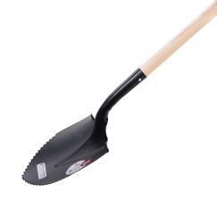 Pelle à creuser IDEAL avec tranchant ondulé Grand. lame mm: 300 x 230, Long manche cm: 113