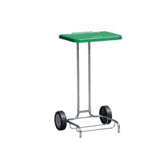 Support de sac "Mobil" Contenu ltr: 110, haut. cm: 87, version avec roues