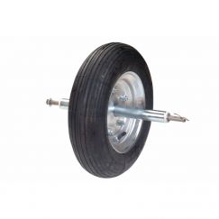 Roue pneumatique 4.00 x 8" p. Brouette fond pointu Moyeu mm: 360, Boulon mm: 465