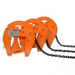 Engin pour poser des tuyaux, pendentif en chaine, Charge kg: 1500, Capacité de serrage mm: 40-120