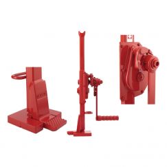 Cric en acier ROBOR, série 10,  3,0 t avec manivelle de securite, avec patte encastrée