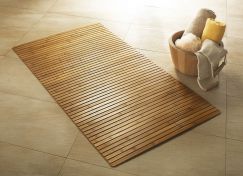  Tapis en bois Bambus nature 60 x 115 cm  