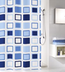  Rideau de douche Clipper azur 120 x 200cm  
