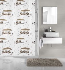  Rideau de douche Eulen taupe 180 x 200 cm  