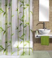  Rideau de douche Bamboo vert 180 x 200 cm  