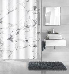  Rideau de douche Marble anthracite 180 x 200 cm  
