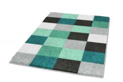  Tapis de bain Caro pétrole 70 x 120 cm  