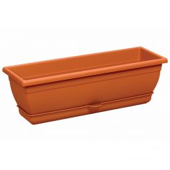 Caisse pour plantes "Venere a. soucoupe "  imprun. Mesure extérieure cm: 80X20, Hauteur cm: 17