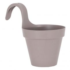 BALKONTOPF SINGLE CAPRI 20CM TAUPE Aussenmass Ø cm: 20, Höhe cm: 17.5