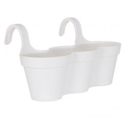 BALKONTOPF TRIPLE CAPRI 54CM WEISS Aussenmass Ø cm: 20 x 54 Höhe cm: 17.5