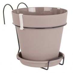 KIT BALKONTOPF CAPRI 20CM TAUPE Aussenmass Ø cm: 20, Höhe cm: 18.9