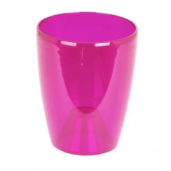 ORCHIDEENTOPF FIJI 12.5CM TRANSPARENT FUCHSIE Aussenmass Ø cm: 12.7, Höhe cm: 15