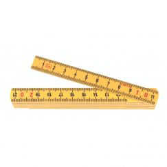 Mètre pliant en matière synthétique, jaune Longueur m: 1.0, Branches: 10