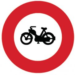 2.06 Circulation interdite aux cyclomoteurs Ø cm: 60, Exécution: Scotchlite HIP