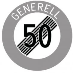 2.53.1 Ende Höchstgeschwindigkeit "50 Generell" Ø cm: 60, Exécution: Scotchlite HIP