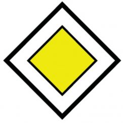 3.03 Route principale Grandeur cm: 50/50, Exécution: Scotchlite HIP