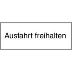 10.004 Plaques supplémentaires HIP Grandeur cm: 50/20, Texte: Ausfahrt freihalten