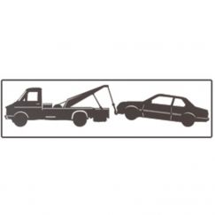 10.006 Plaque supplémentaire HIP Grandeur cm: 40/15, Symbole de remorquage