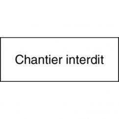 10.210 Plaque supplémentaire HIP Grandeur cm: 50/20, Texte: Chantier interdit