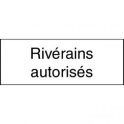 10.261 Plaque supplémentaire HIP Grandeur cm: 40/20, Texte: Riverains autorisés
