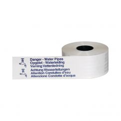 Bande d’avertissement "Conduites d’eau" Longueur m: 250, couleur: weiss/blanc/bianco