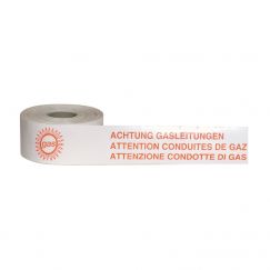 Bande d’avertissement "Conduites de gaz" Longueur m: 250, couleur: weiss/blanc/bianco