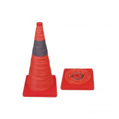 Borne de signalisation pliable avec lumière Hauteur cm: 63, Pied cm: 30 x 30