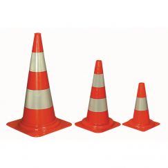 Borne de signalisation réfléchissante"Importation" Hauteur cm: 53, Pied cm: 29/29