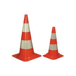 Borne de signalisation réfléchissante "MOLAN" Hauteur cm: 50, Pied cm: 29/29