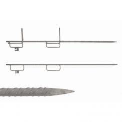 Piquet pour lattes de barrage, zingué aux feu Longueur cm: 140, Porte-lattes: 6