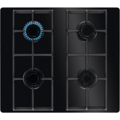 Electrolux GKM45GLAS Gas-Einbaukochmulde, Schwarz