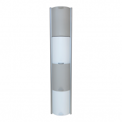 Showerbox, 4 éléments coulissants, 070 argent mat, H 1130 mm