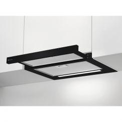 Electrolux DAL5536SW Cappa piatta con visiera estraibile in metallo, Nero