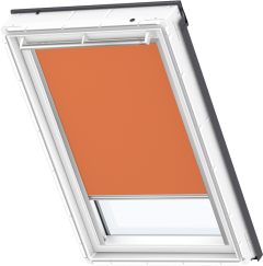 Store d'obscurcissement white line orange 134 cm x 140 cm