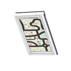 Store d'obscurcissement white line Roads 78 cm x 98 cm 