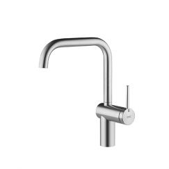 Mitigeur à levier|Bec orientable 125° , extensible a 360° KWC LIVELLO acier inoxydable 10.231.013.700FL