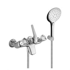 Mitigeur à levier DUPLEX|Bec fixe KWC DOMO chromeline 20.066.012.000