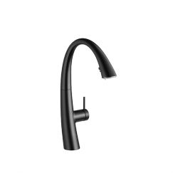 Mitigeur à levier|Douchette inversible extensible cachée KWC ZOE matt black 10.201.102.176FL