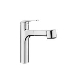 Mitigeur à levier|Douchette extractible KWC DOMO   6.0 chromeline 10.665.033.000FL