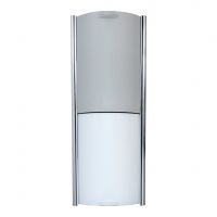 Showerbox, 2 éléments coulissants, 062 Platinum argent, H 570 mm