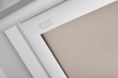 Store d'obscurcissement white line beige foncé 114 cm x 118 cm VELUX INTEGRA® Solar automatique