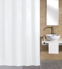  Rideau de douche Kito blanc 120 x 200 cm  