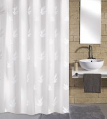  Rideau de douche Canton blanc 180 x 200 cm  