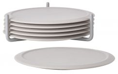 Glasuntersetzer 6er Set hellgrau
