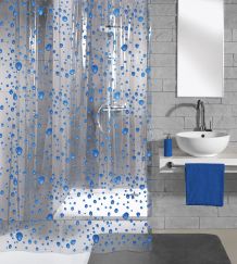  Rideau de douche Bubble bleu 180 x 200 cm  