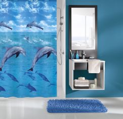  Rideau de douche Dolphin multicolor 180 x 200 cm  