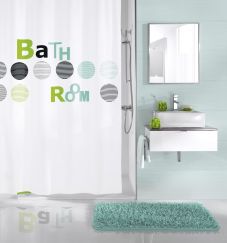  Rideau de douche Bathroom menthe 180 x 200 cm  